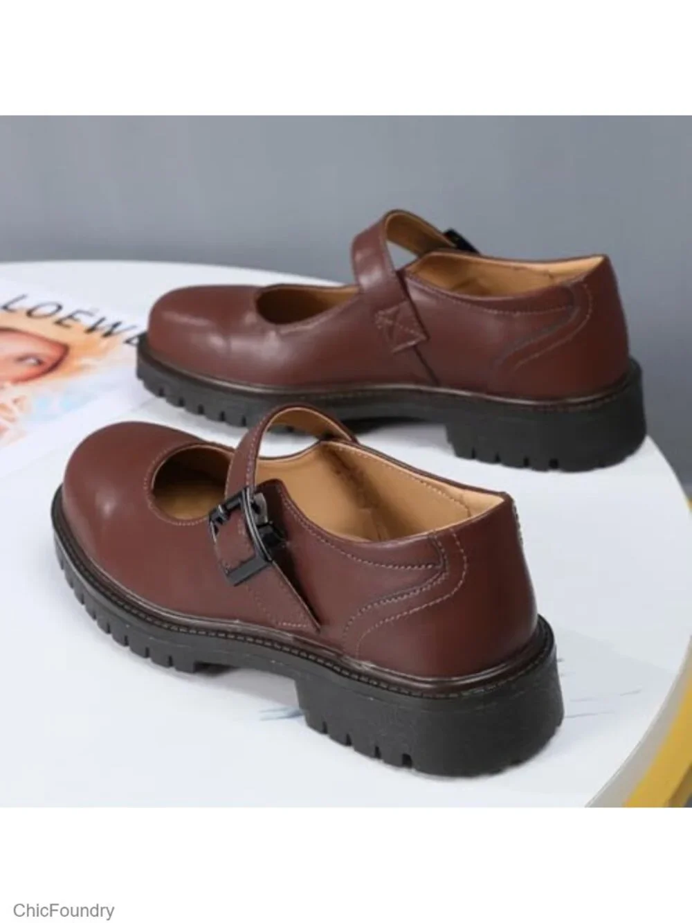 Mary Jane Shoes Women Comfortable Non-Slip Memory Foam Flats Dressy Casual Work